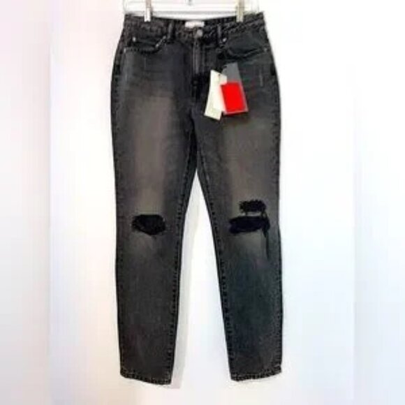NWT John Elliott Japanese Selvedge Denim Charlotte Distressed Slim Jean BLACK - Picture 12 of 16